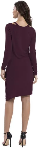 Vista 2 de WEKILI Womens Casual Loose Dress Beach Cover Up V Neck Short Sleeve Ultra-Soft Knot Twist Tie Dress