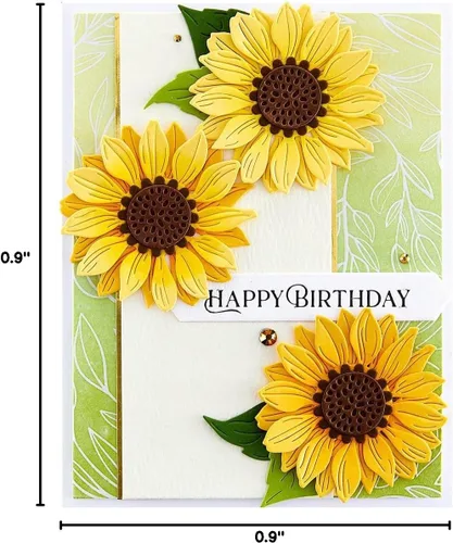 Vista 6 de Spellbinders Troqueles grabados con serenata de girasol S3-494