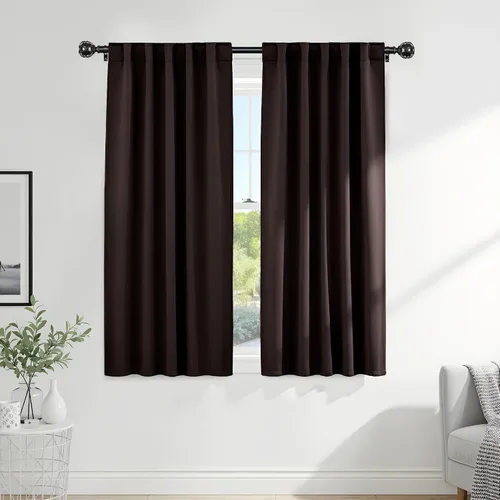 Vista 71 de PONY DANCE Cortinas cortas con aislamiento térmico para ventana pequeña, para guardería, baño, cocina, lavandería, caravana, sótano, 29 pulgadas