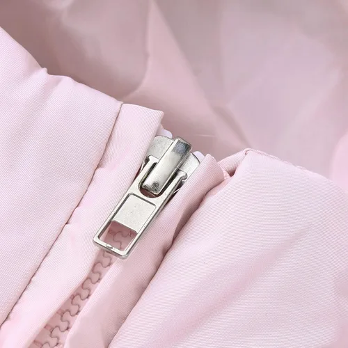 Vista 6 de Abrigo de abrigo cálido para bebé, chaqueta de nieve para niñas, overol con capucha para niñas (rosa, 6-9 meses)