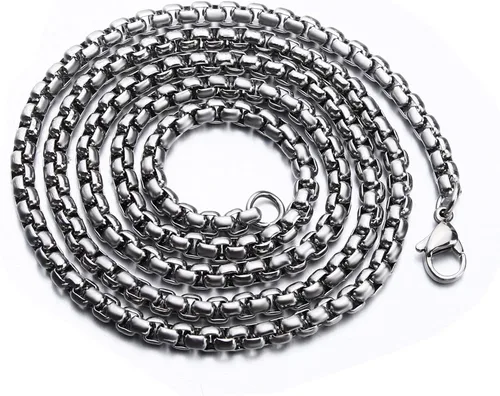 Vista 7 de ELFASIO Collar de cruz invertida de acero inoxidable para hombres y mujeres, diseño de cruz del diablo, cadena con colgante de cruz satánica al
