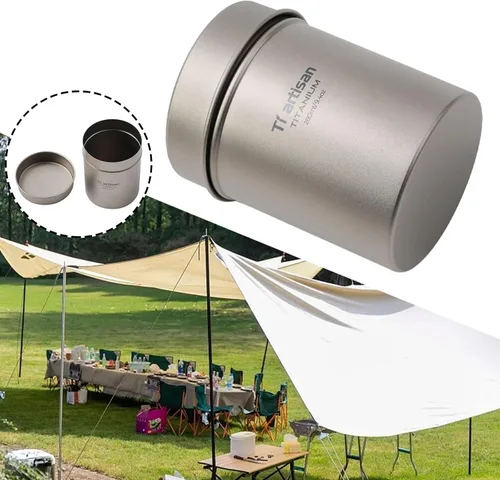 Vista 6 de Titanium Small Tin Can Box Canister Tea Tins 280ml/9.4oz Coffee Tins Food Storage Container for Tea,Coffee, Herb, Candy, Chocolate, Sugar, Spices