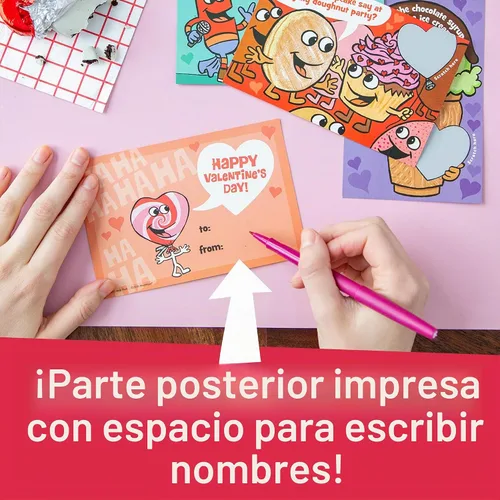 Vista 7 de 28 tarjetas de chistes Peaceable Kingdom rascables, para San Valentín