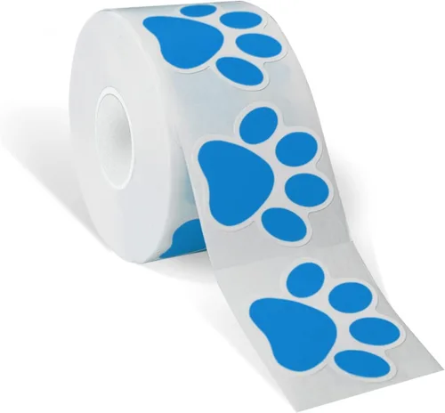 Vista 7 de STARLIBOO Calcomanías con estampado de patas, calcomanías de pata de perro de 1.5 pulgadas, 600 calcomanías de patas de cachorro, calcomanías