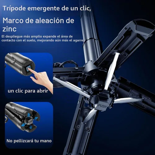 Vista 5 de Mini trípode magnético para selfie stick compatible con MagSafe para iPhone