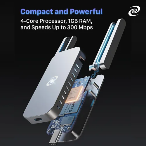 Vista 9 de Deeper Connect Air de Tamaño Bolsillo Inalámbrico Portátil VPN Router de Viaje Wireguard OpenVPN DPN WiFi Router