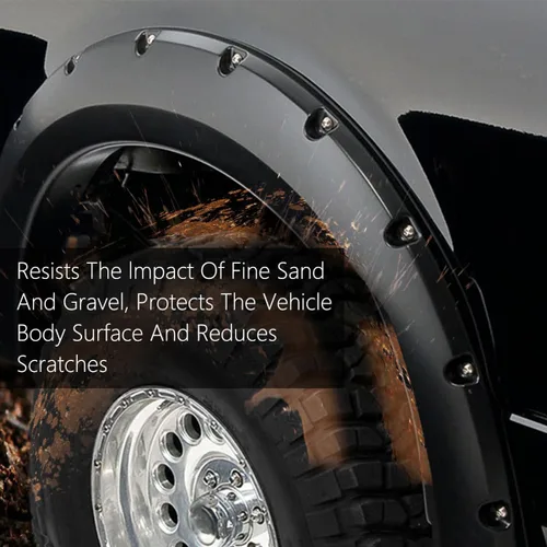 Vista 4 de G-PLUS defensas guardabarros con remaches de bolsillo, compatibles con Ford F150 2009-2014 Styleside con modelos de longitud de cajuela de 67.0