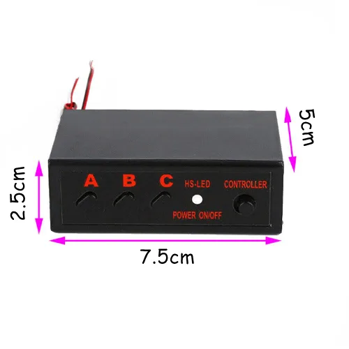 Vista 3 de SaiDian 1 unids Flash estroboscópico controlador caja 12V luz intermitente módulo 3 modos intermitentes para coche y motocicleta