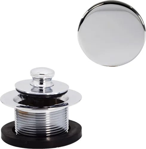 Vista 12 de Westbrass D94H-12A 1-1/2" NPSM - Drenaje de bañera con rosca gruesa y cierre con placa frontal ilusoria sin orificios, bronce antiguo