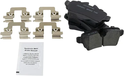 Vista 5 de TRQ Kit de pastillas de freno delanteras y traseras y rotores Kit de productos químicos de freno, pastillas de freno de cerámica compatible con Mini