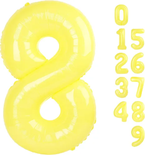Vista 127 de Globos con números de 40 pulgadas, color negro, para decoraciones de cumpleaños de 10 a 100 años Jumbo 40In & Vibrant Color, With Hanging Holes