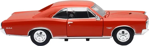 Vista 3 de Nuevo Ray 71853A 1966 Pontiac GTO Rojo 1/25 Diecast Model Car