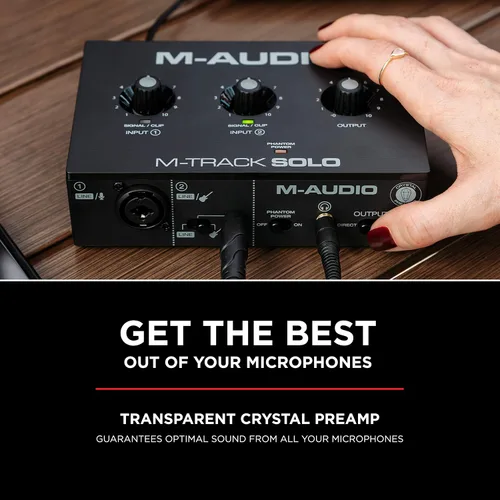 Vista 5 de M-AUDIO M-Track Solo - Interfaz de audio USB, 48 kHz / 1 XLR in (paquete de 8)