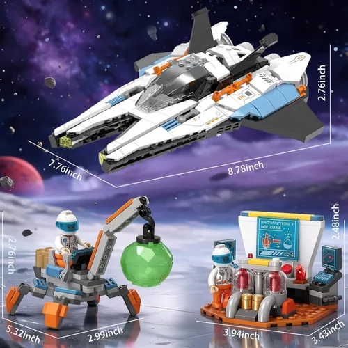 Vista 9 de Juego de construcción de naves espaciales interestelares, 502PCS Nave espacial interestelar
