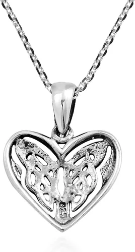 Vista 3 de STUNNING Infinito Amor Nudo Celta Corazón Collar De Plata De Ley 925.