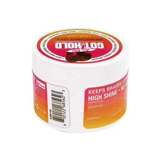 Vista 7 de Gel trenzado para cabello natural, agarre extremo, hidratante y sin encrespamiento, extracto de salvia, sin descamación ni secado, alto brillo