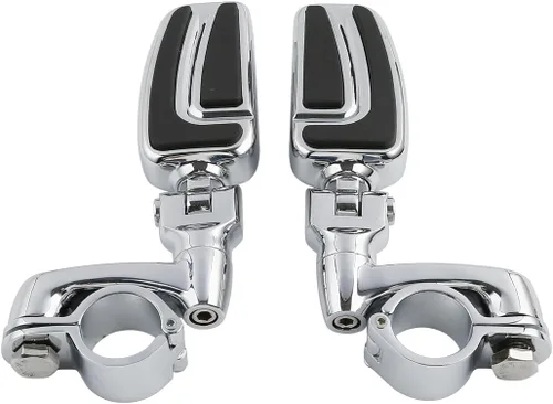 Vista 19 de TCT-MOTORPARTS Soportes de clavijas de pie de barra de carretera negro para Harley Touring 22/25/32/1.378 in