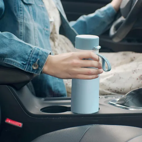 Vista 8 de PHILIPS Botella de agua con filtro, filtro de acero inoxidable con filtro de agua GoZero Everyday sin BPA, botella con filtro de agua que mantiene