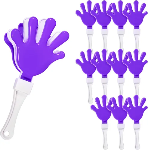 Vista 12 de Windy City Novelties Paquete de 12 mini pinzas de mano de 7 pulgadas, ruidosos de plástico para juegos deportivos, rallyes de pep, portones traseros
