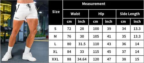 Vista 6 de MAIKANONG Pantalones cortos de gimnasio para hombre, culturismo, entrenamiento al aire libre, secado rápido, con bolsillos con cremallera