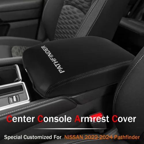 Vista 2 de LEXLEY, Funda protectora de piel impermeable con logotipo de Pathfinder, funda protectora de cuero antiarañazos para Nissan 2022 2023 2024 2025 2026