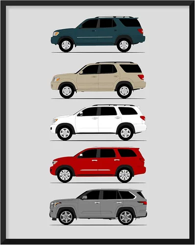 Vista 19 de Idea Network Póster hecho a mano compatible con Toyota Corolla Print Wall Art Decoración hecha a mano del Corolla Sprinter Generations History