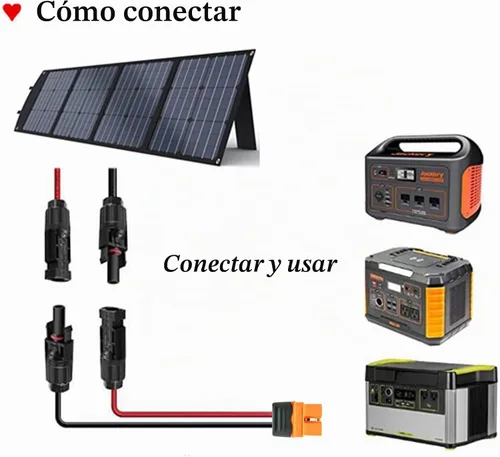 Vista 6 de Kit de panel solar resistente de 10 AWG de 12 pies, cable de carga a conectores XT60i, adaptador para estaciones de energía portátiles, generadores