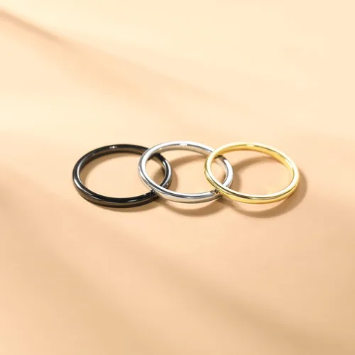 Vista 2 de Greenpod - Alianzas de boda y compromiso para mujer y hombre, anillos delgados de tungsteno de 564, 532, 1564depulgada, en color oro rosa, plata