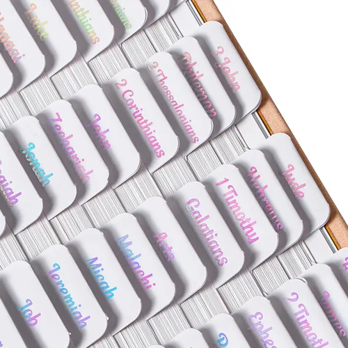 Vista 43 de Mr. Pen - Pestañas de la Biblia, 75 pestañas, tierra otoñal, letras doradas en relieve Laminated Bible Tabs for Women and Men, Bible Tabs for
