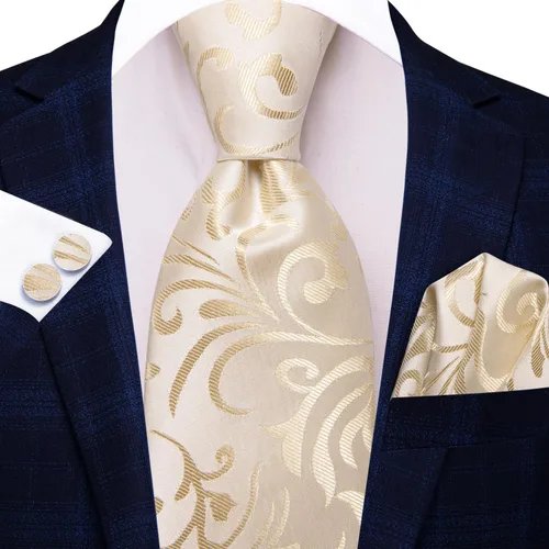Vista 295 de Hi-Tie Corbatas de seda para hombre, diseño de cachemira a rayas, con bolsillo, gemelos cuadrados, conjunto formal de negocios