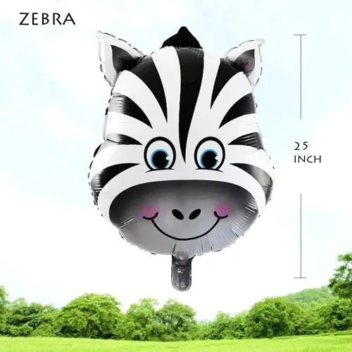 Vista 9 de Decoraciones de Fiesta de Cumpleaños de Safari de Selva - Paquete de 6 Globos Gigantes de Animales para Niños de Safari, Fiesta de Baby Shower