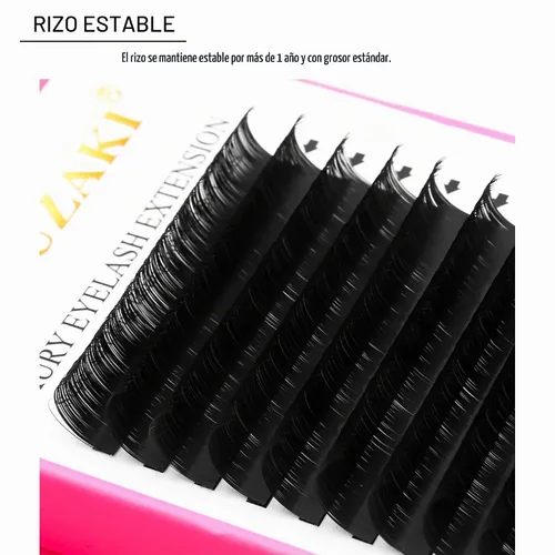 Vista 5 de Extensiones de pestañas de 0.001 in de grosor, extensiones de pestañas de volumen, rizo CC, mezcla de pestañas de 0.276-0.591 in, pesta como pelo a