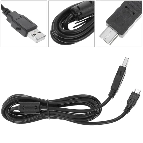 Vista 5 de SOLUSTRE Cargadores inalámbricos USB cable de carga compatible con PS4 Slim Pro Game Pad Cable de carga negro controlador de juego mango cargador
