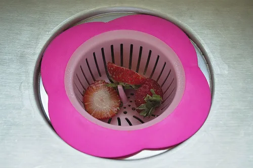 Vista 6 de Evri-Sink - Colador de fregadero con borde ancho grande, herramienta para fregaderos de cocina, se adapta a la mayoría de fregaderos de cocina