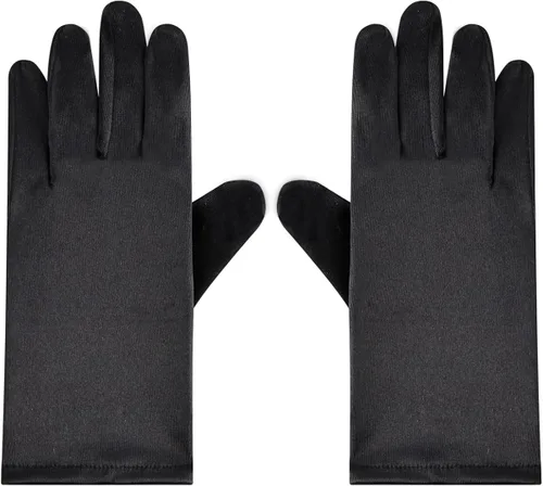 Vista 2 de Papoopy Guantes blancos para niñas para primera comunión princesa fiesta de té de 3 a 12 años