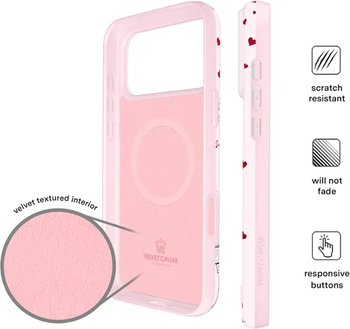 Vista 1339 de VELVET CAVIAR Funda para iPhone 15, compatible con MagSafe, probada contra caídas de 10 pies, fundas protectoras de diseño, leopardo color rosa