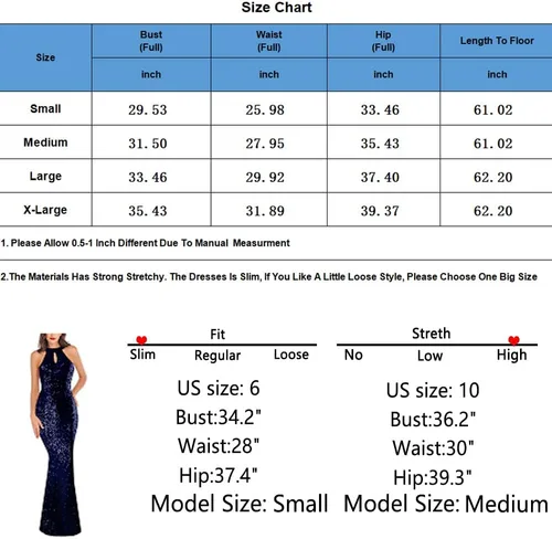 Vista 6 de A ARFAR Vestido de fiesta de noche para mujer, vestido sin mangas con lentejuelas, cuello halter, vestido largo formal, vestidos de fiesta