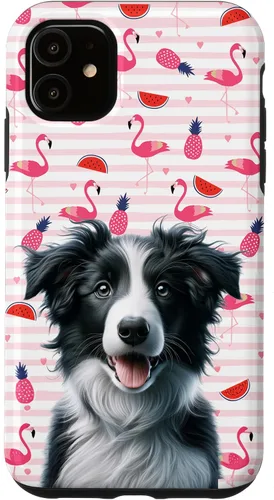 Vista 5 de Funda para iPhone 15 Border Collie Flamingo Pink Pineapple Red Watermelon Hearts
