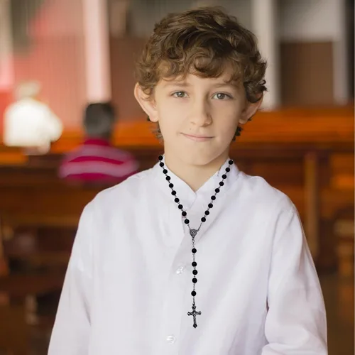 Vista 5 de First Communion Rosarys for Girls and Boys, RosaryBeads Catholic for Men, Women, Rosary Necklace as Gifts for Mother, Grandmother, Elders
