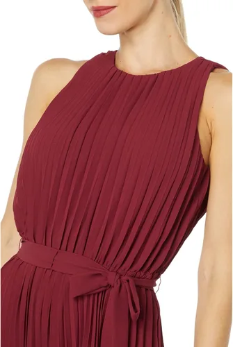 Vista 3 de BCBGMAXAZRIA Vestido corto de cóctel para mujer con pliegues en la parte delantera, cuello redondo