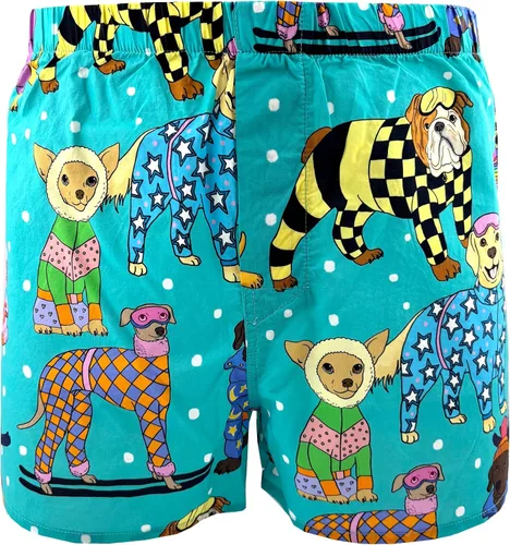 Vista 9 de ROCK ATOLL Calzoncillos tipo bóxer de algodón con estampado novedoso y brillante para hombre Estampado Afrutado Negro