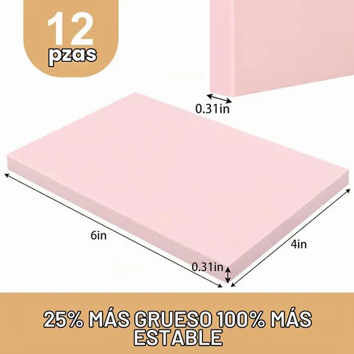 Vista 2 de SGHUO 12 bloques de linóleo de goma rosa de 4 x 6 pulgadas para grabado