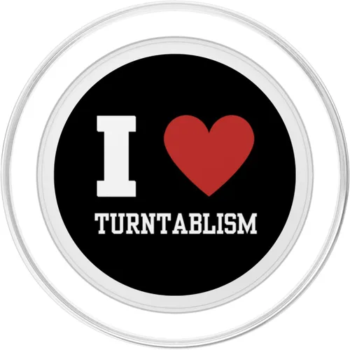 Vista 2 de Turntablism Turntable Vinyl Dj Love Heart Cool Vintage Retro PopSockets MagSafe PopGrip for iPhone