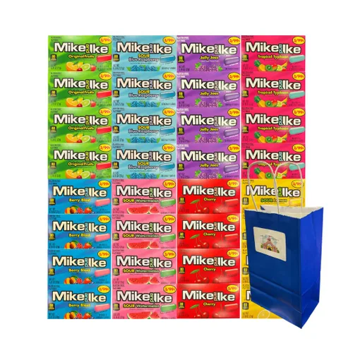 Vista 3 de Mike and Ike - Paquete variado de dulces, 32 paquetes de tamaño de aperitivo, 0.78 onzas cada uno