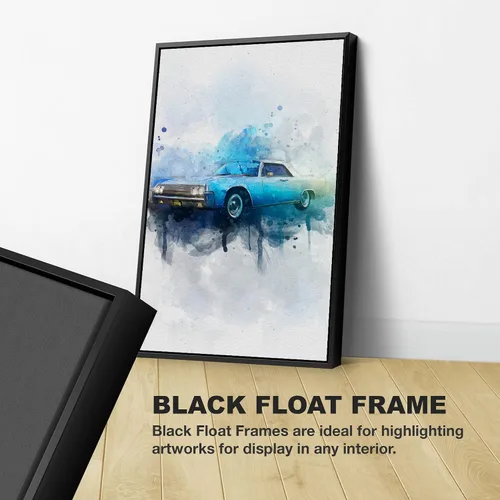 Vista 4 de Arte de acuarela de automóvil Mustang personalizado de la foto, fondo claro, retrato de automóvil, regalo para él