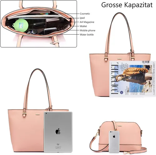 Vista 2 de Juego de 3bolsos de mano para mujer, bolso estilo boho tipo bandolera para llevar colgado del hombro