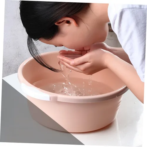 Vista 6 de Zerodeko Cubo de la tina 2 unids Cuenca de plástico Chic Moda Elegante Hogar Simple Lavabo de plástico Lavabo de plástico Lavabo de pie Lavabo