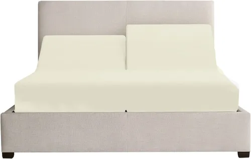 Vista 14 de Cottingon Juego de sábanas de 5 piezas tamaño King dividido para camas dobles ajustables, sábanas de microfibra de lujo suave XL para colchón