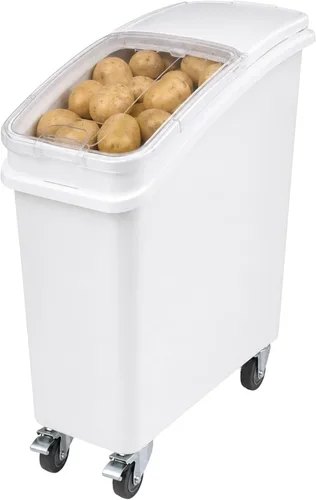 Vista 12 de Restaurantware Contenedor de ingredientes rectangular blanco de 2.6 galones