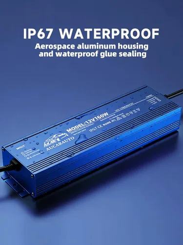 Vista 5 de Fuente de alimentación impermeable IP67 para controlador LED, 60 vatios/5A/5.91 pies, 110 V CA a 12 V CC, adaptador de transformador de bajo voltaje